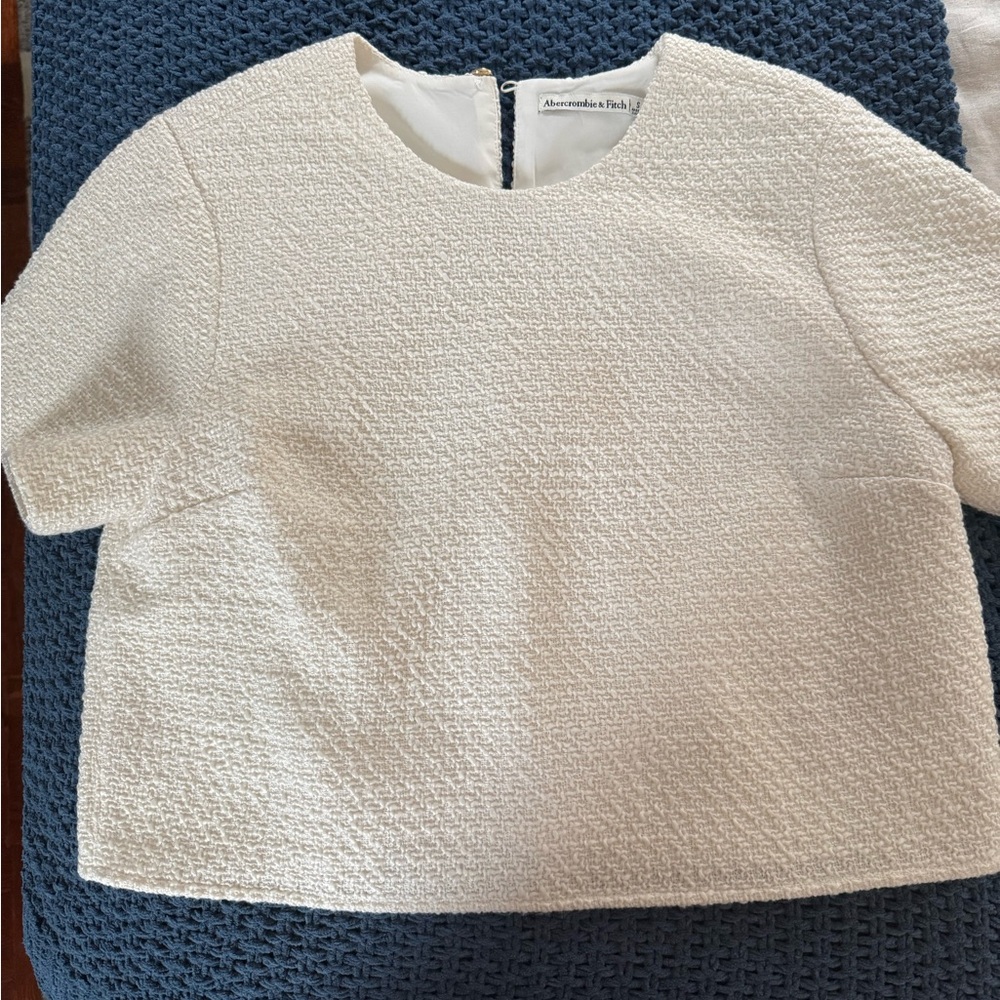 Women's Cream Textured Top